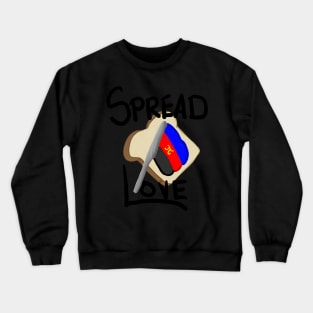 Spread Love: Polyamory Pride Toast Crewneck Sweatshirt